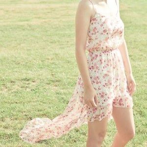 Floral high low dress